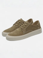 Men's Suede Lace-Up Low Top Sneakers