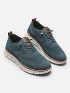 Men's Knit Lace-Up Chunky Sole Sneakers