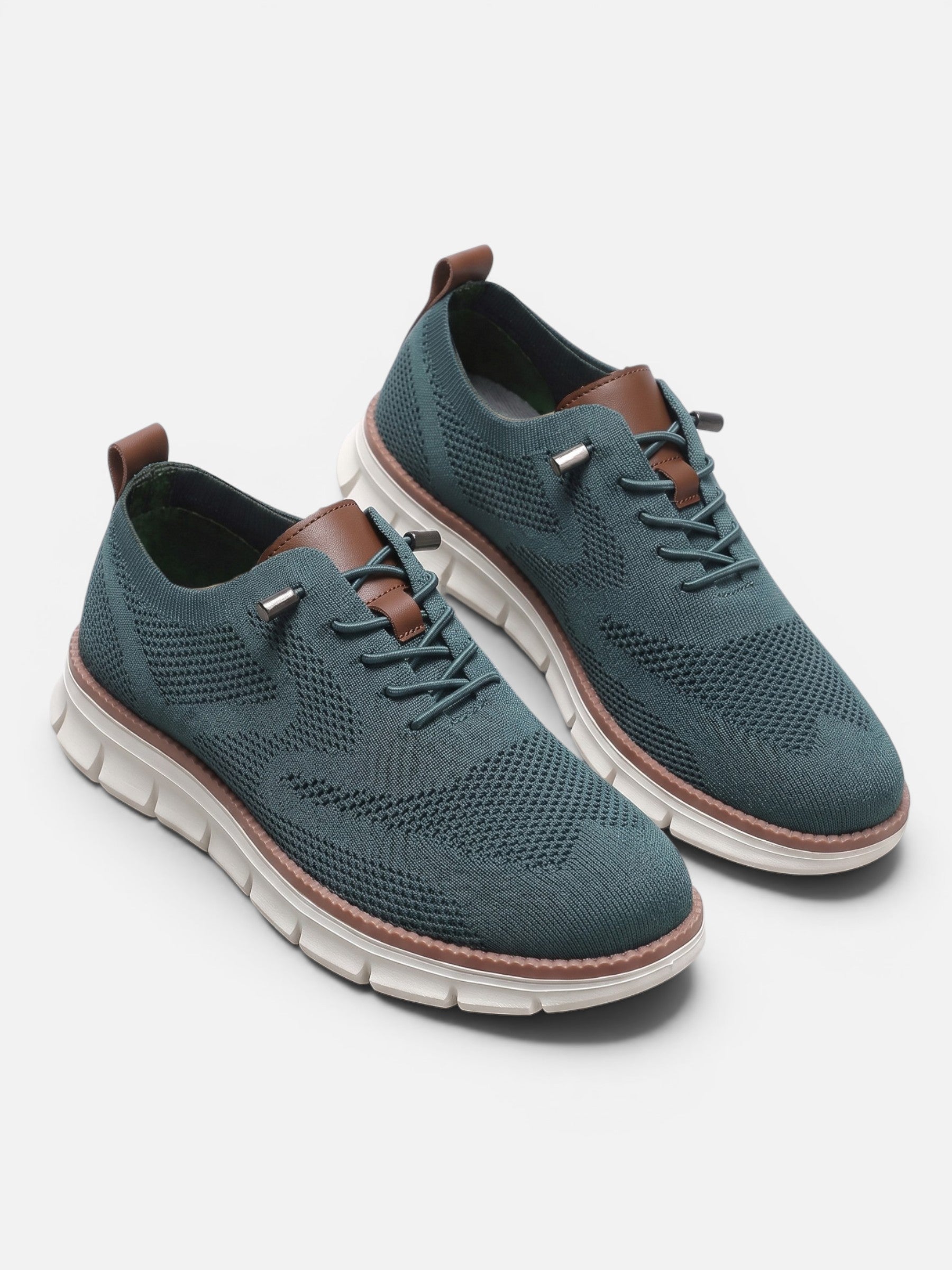 Men's Knit Lace-Up Chunky Sole Sneakers