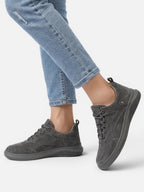 Men's Retro Suede Lace-Up Sneakers