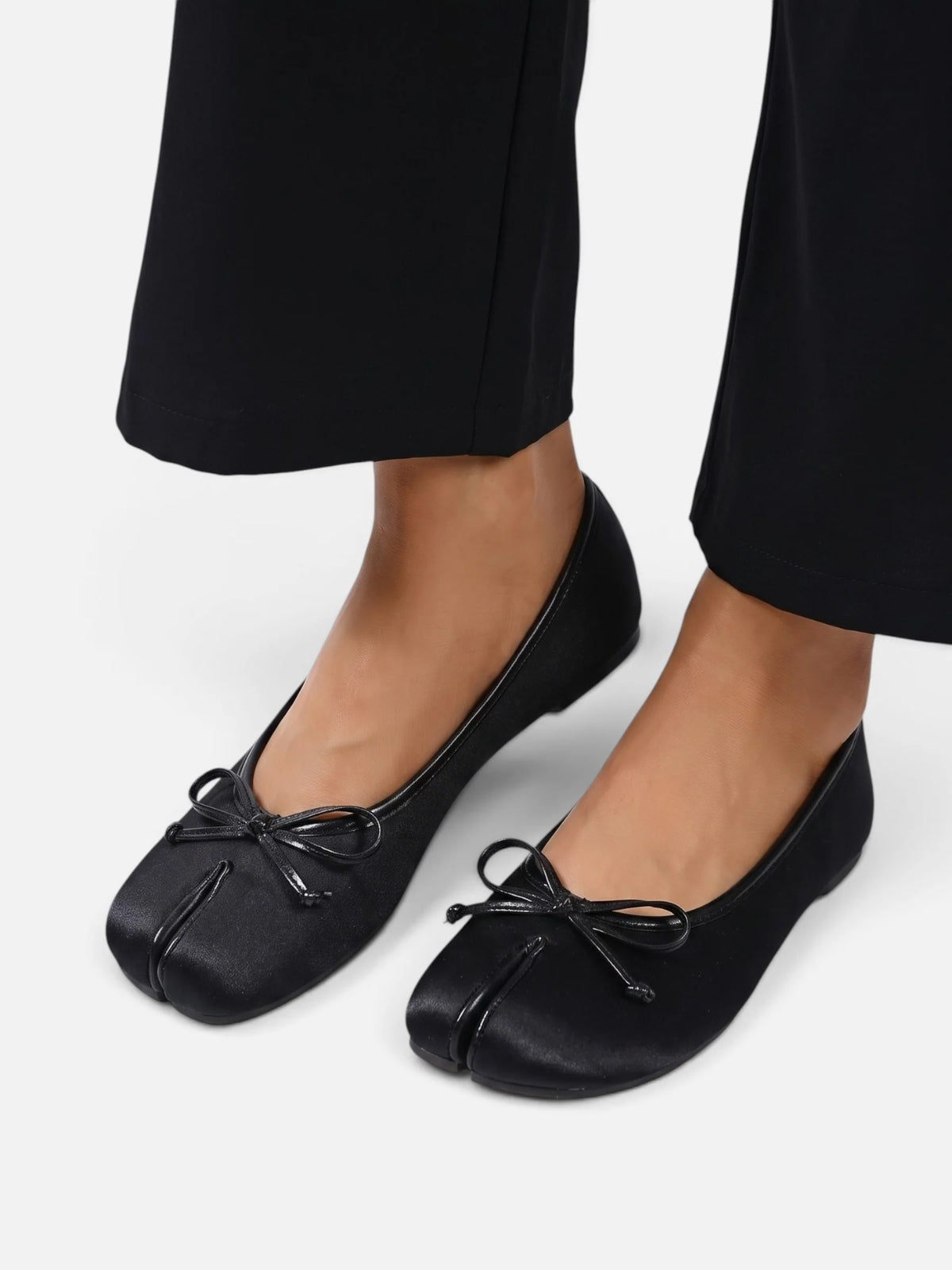 Women's Split Toe Tabi Bow Ballet Flats