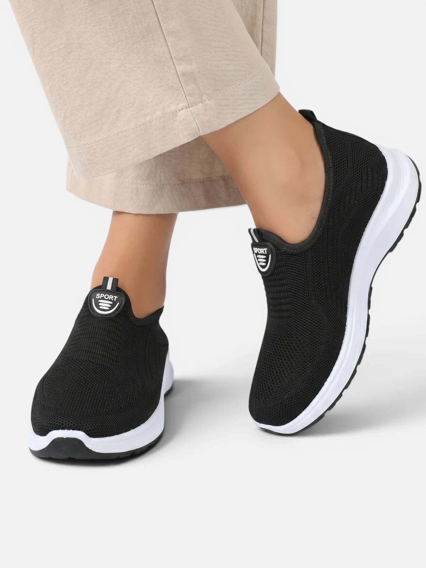 Women's Slip-On Knit Walking Sneakers