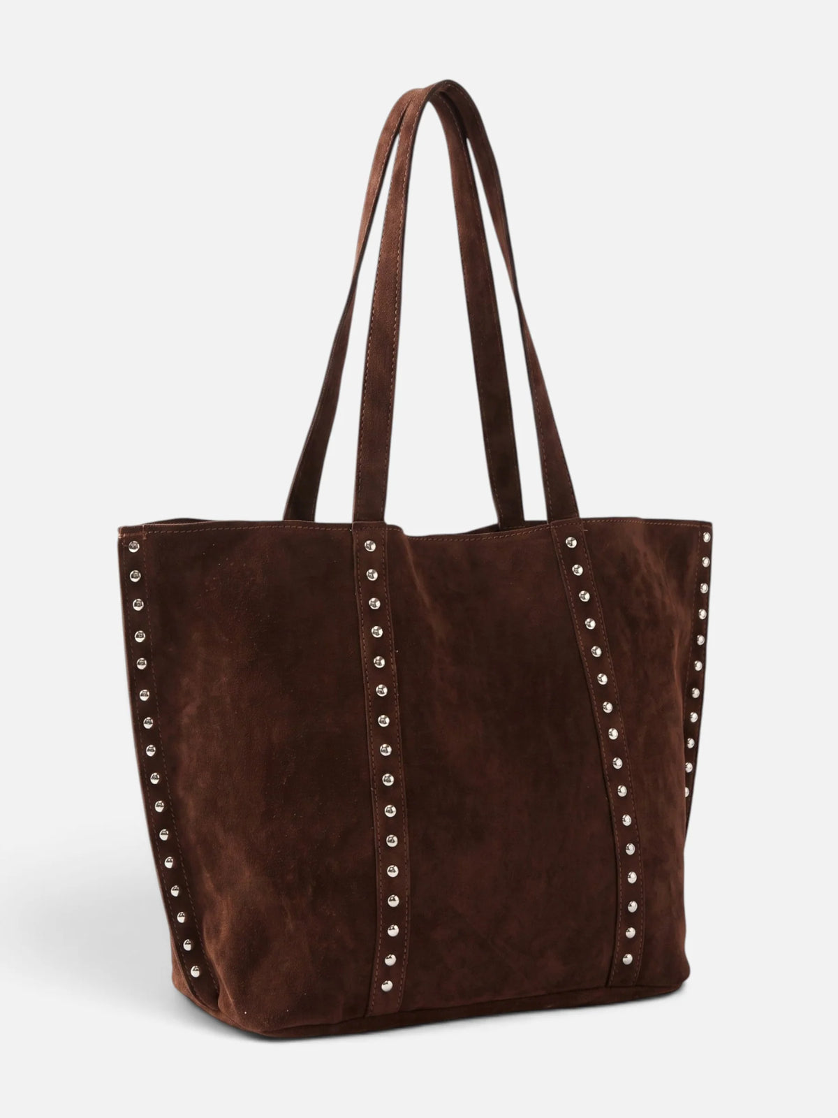 Women's Suede Look Studded Tote Bag