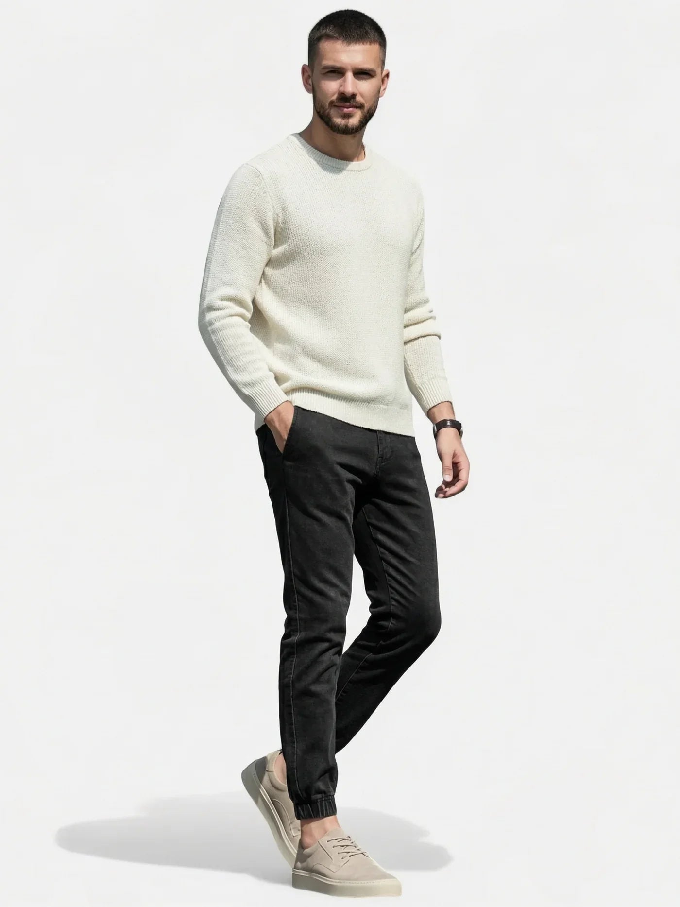 Men's Suede Lace-Up Low Top Sneakers