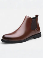 Men's Leather Fur-Lined Chelsea Boots