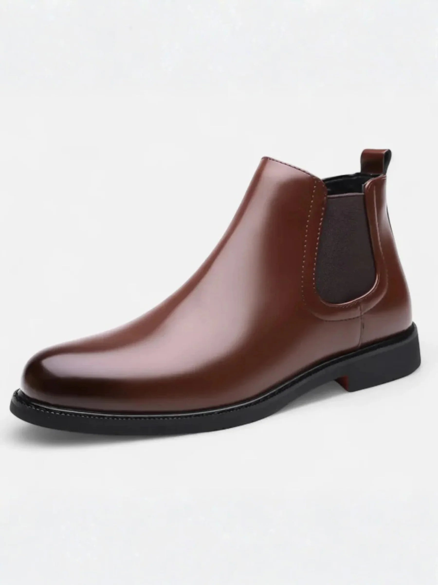 Men's Leather Fur-Lined Chelsea Boots