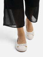 Women's Woven Bow Ballet Flats