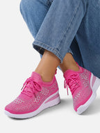 Women's Rhinestone Wedge Sneakers