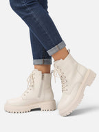 Women's Lace Up Chunky Sole Ankle Boots