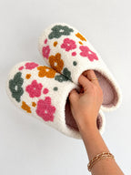 Women's Floral Sherpa Slippers
