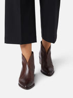 Women's Leather Pointed Toe Ankle Boots