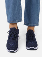 Women's Rhinestone Wedge Sneakers