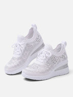 Women's Rhinestone Wedge Sneakers