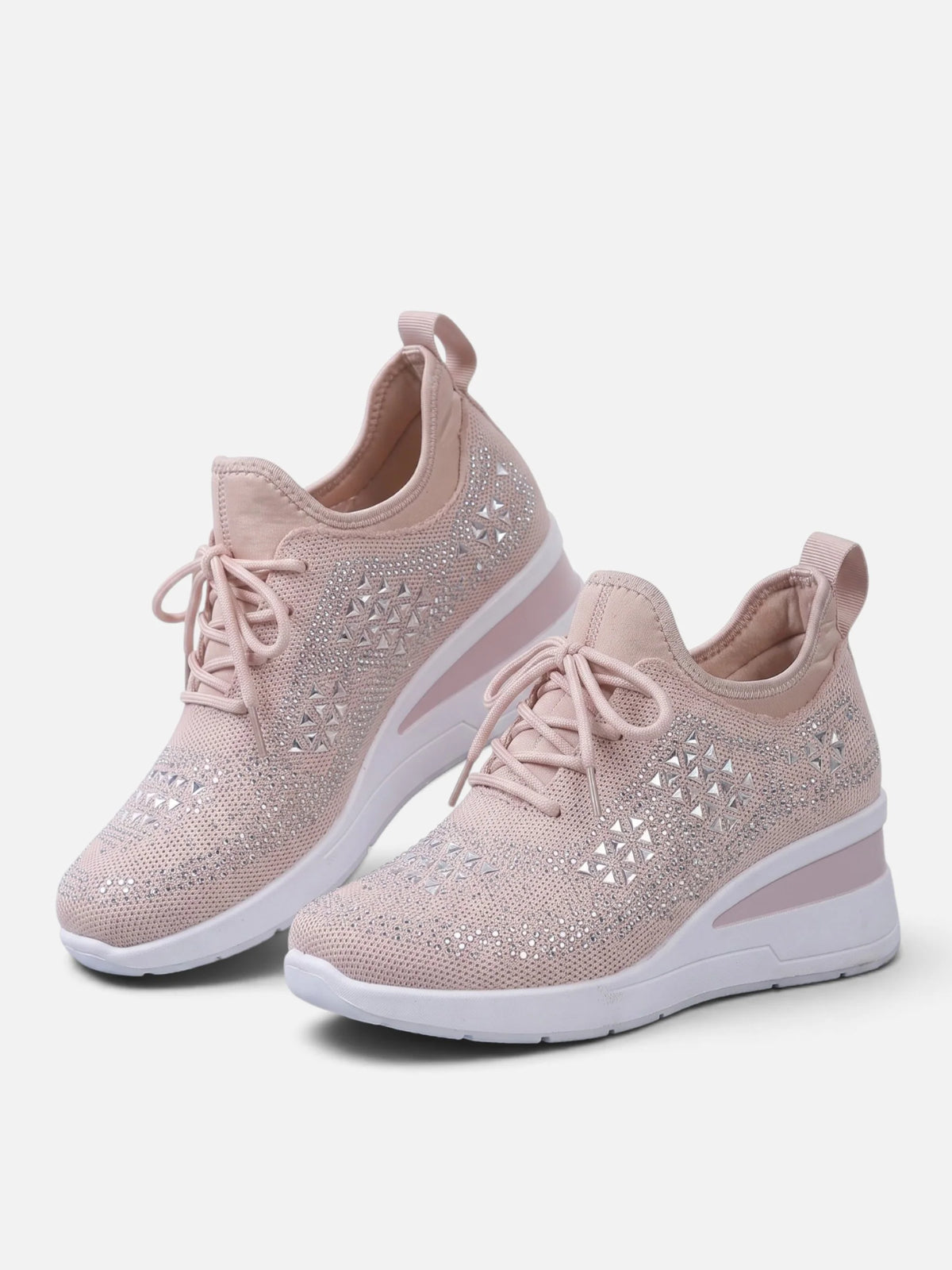Women's Rhinestone Wedge Sneakers