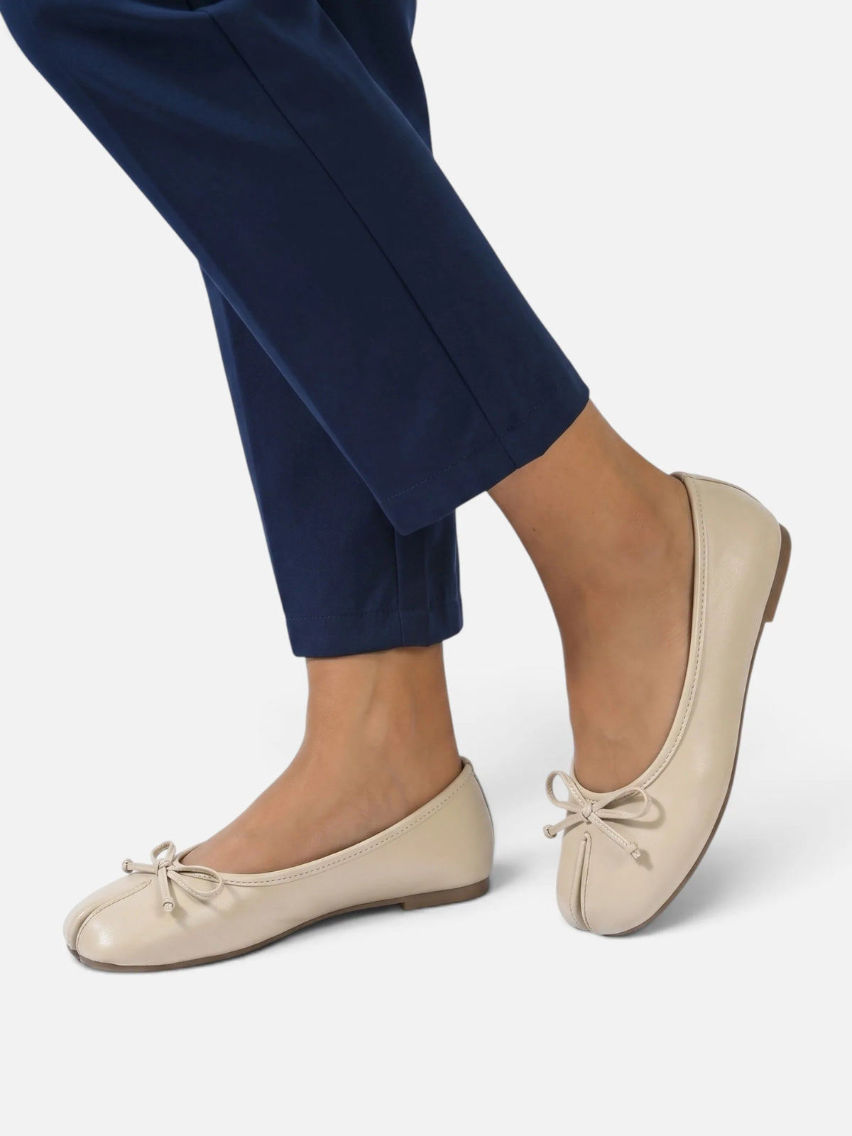 Women's Split Toe Tabi Bow Ballet Flats