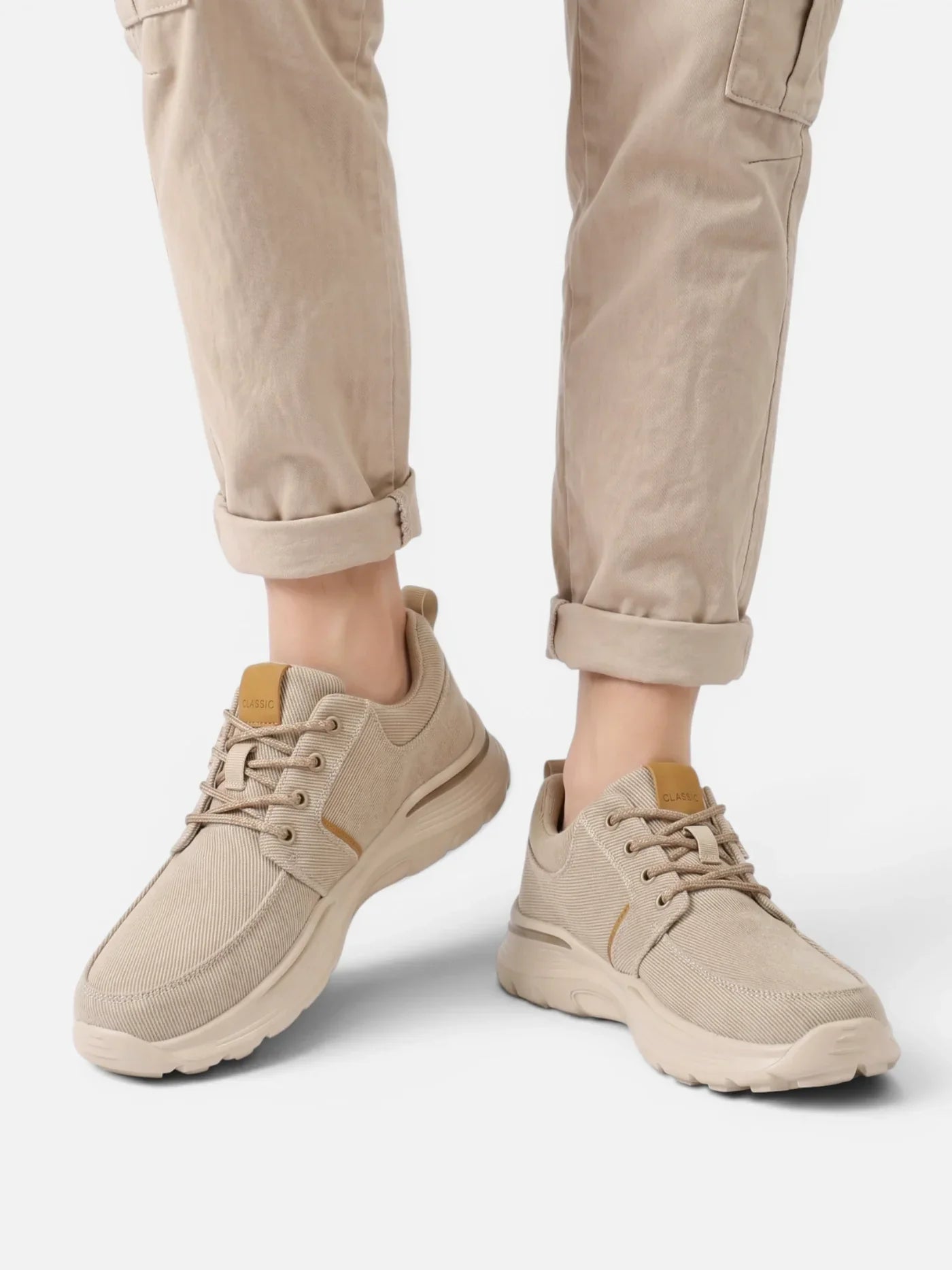 Men's Canvas Lace-Up Walking Shoes