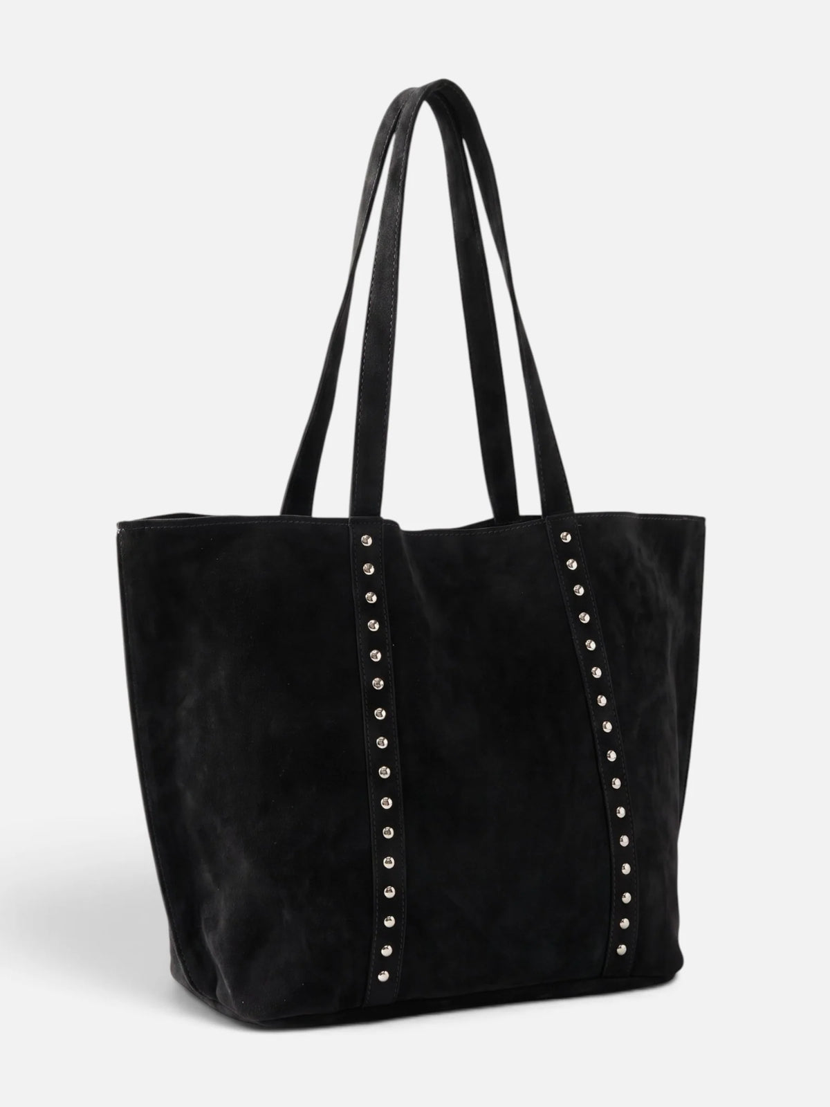 Women's Suede Look Studded Tote Bag