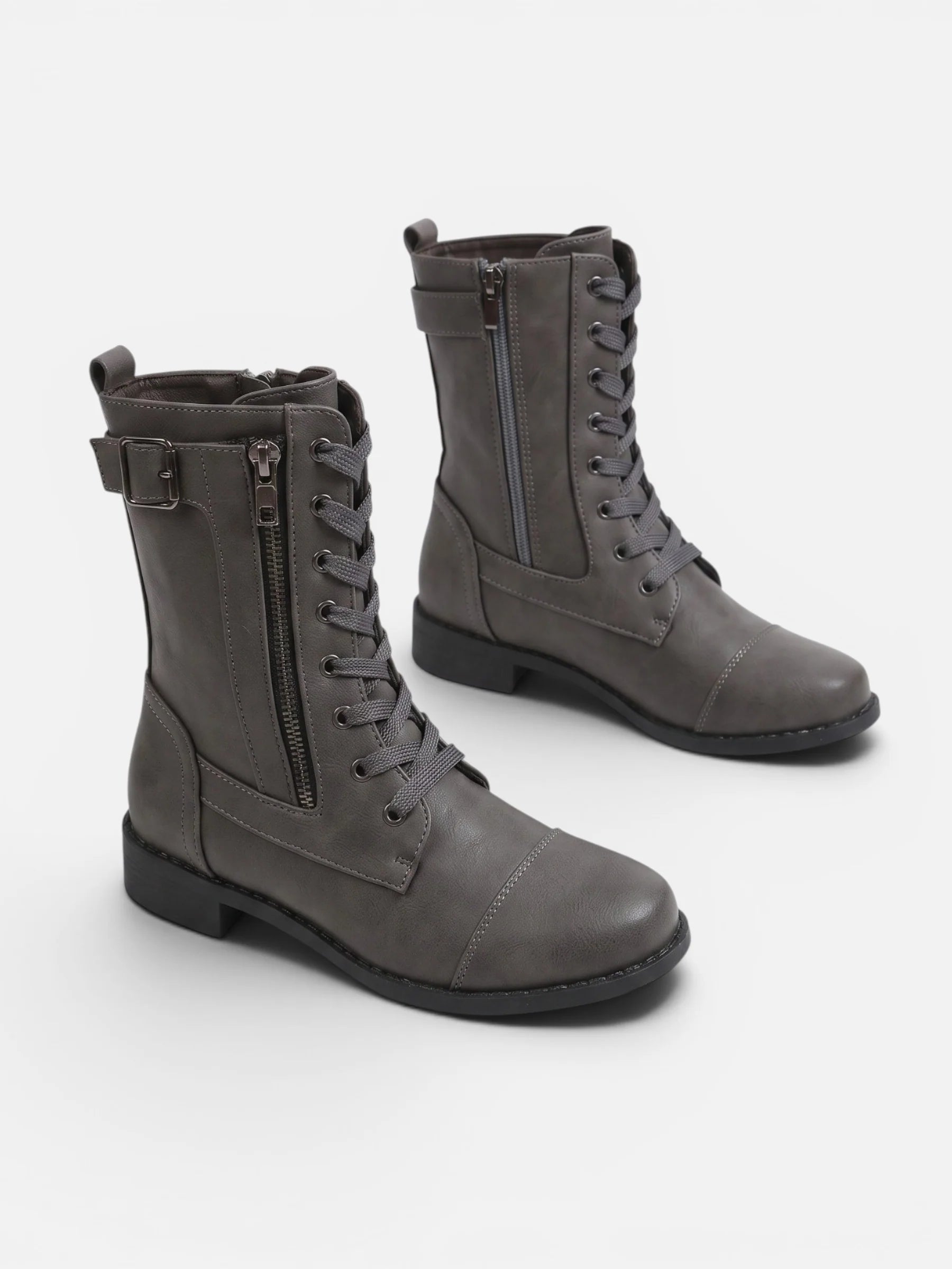 Women's Leather Lace-Up Combat Boots