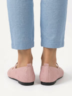 Women's Knit Pointed Toe Mary Jane Ballet Flat