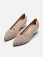 Women's Knit Pointed Toe Cushioned Wedge Pumps