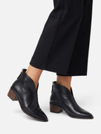 Women's Leather Pointed Toe Ankle Boots