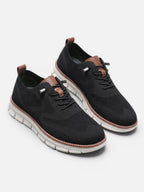 Men's Knit Lace-Up Chunky Sole Sneakers