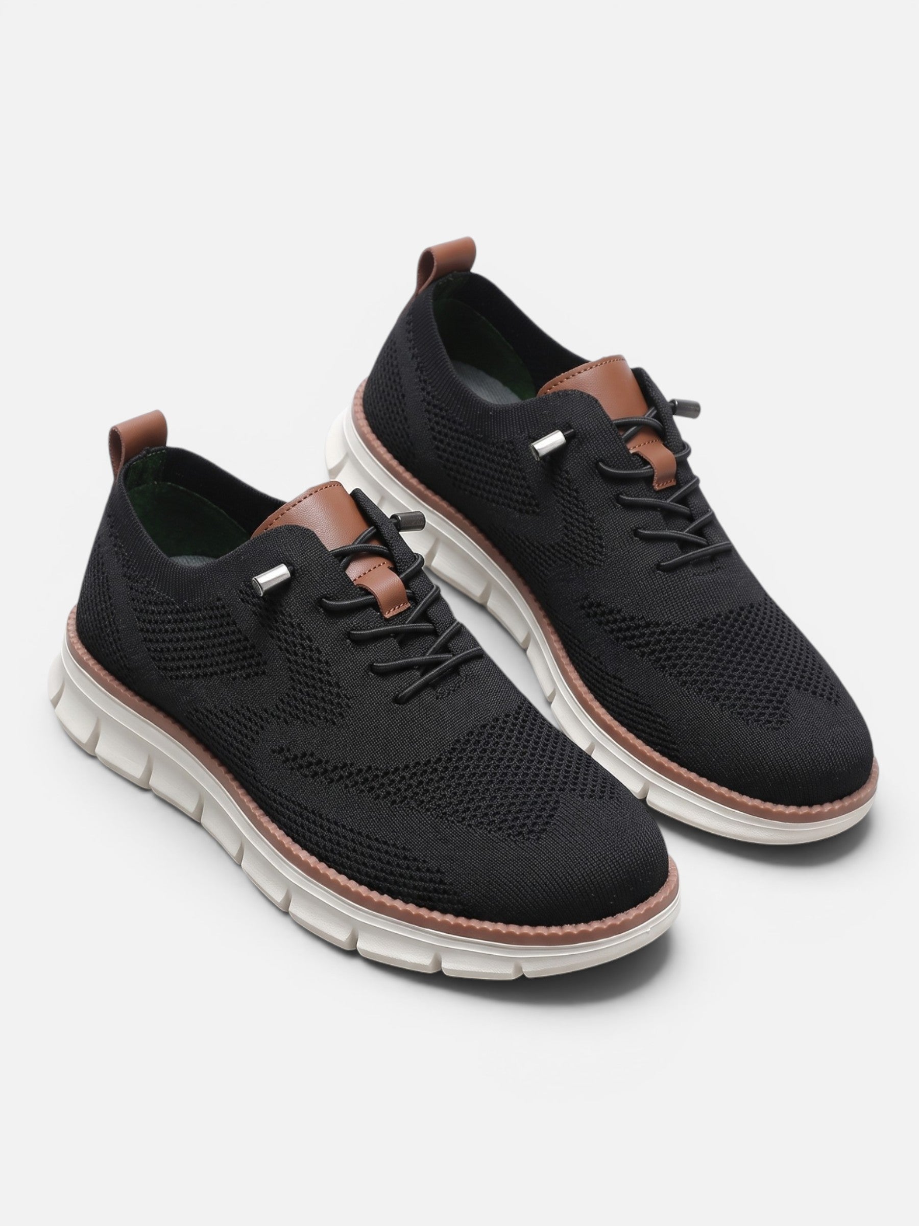 Men's Knit Lace-Up Chunky Sole Sneakers