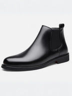 Men's Leather Fur-Lined Chelsea Boots