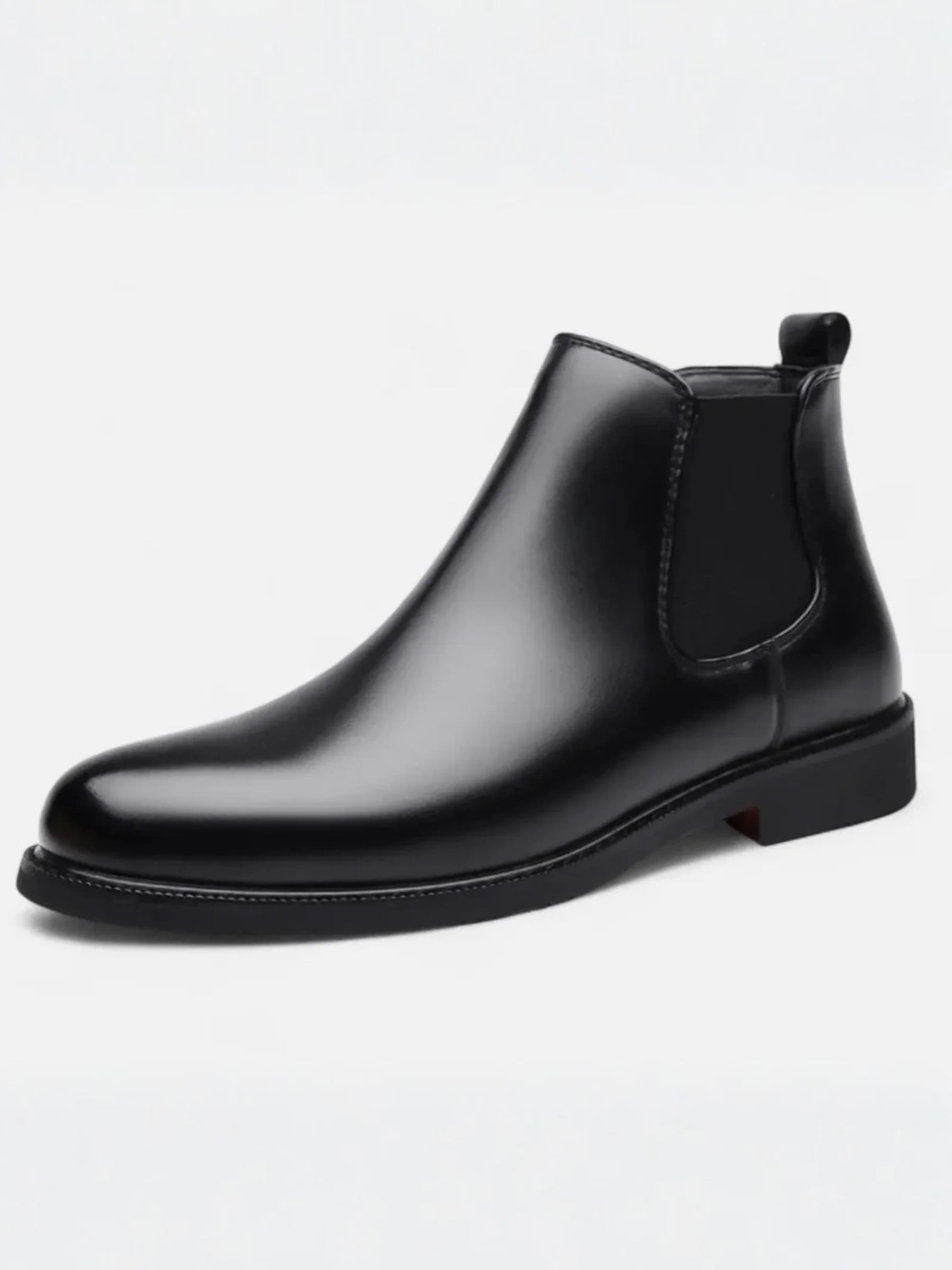 Men's Leather Fur-Lined Chelsea Boots