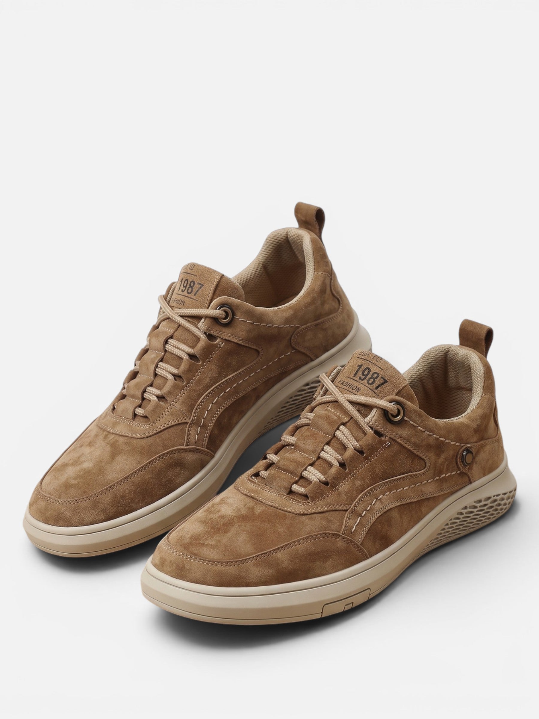 Men's Retro Suede Lace-Up Sneakers