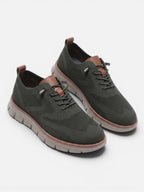 Men's Knit Lace-Up Chunky Sole Sneakers