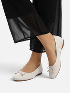 Women's Woven Bow Ballet Flats