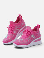 Women's Rhinestone Wedge Sneakers