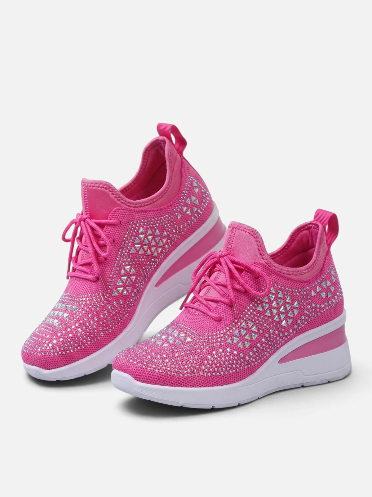 Women's Rhinestone Wedge Sneakers