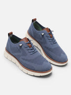 Men's Knit Lace-Up Chunky Sole Sneakers