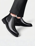 Men's Leather Fur-Lined Chelsea Boots