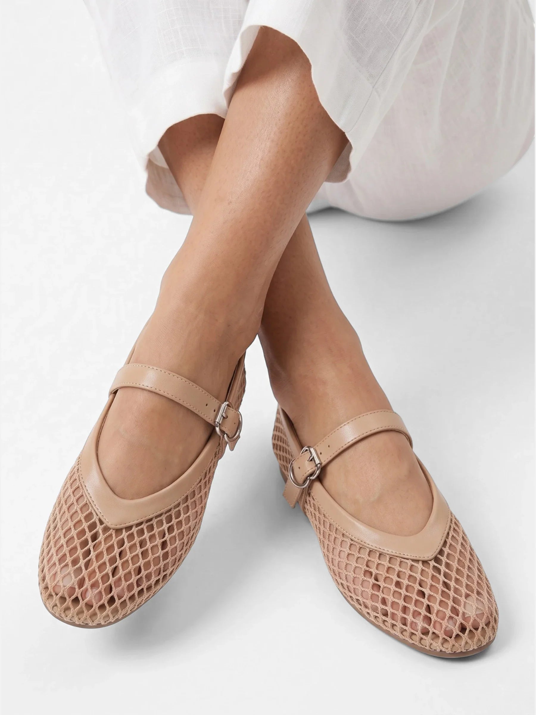 Women's Mary Jane Mesh Ballet Flats