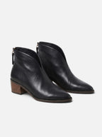 Women's Leather Pointed Toe Ankle Boots