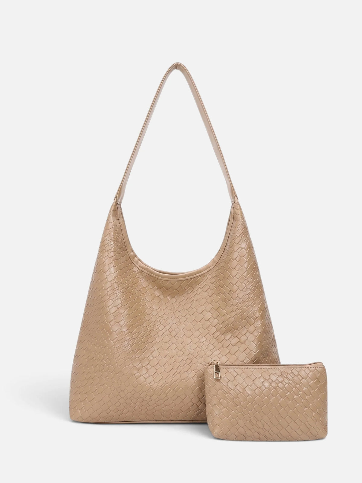Women's Woven Hobo Bag with Pouch