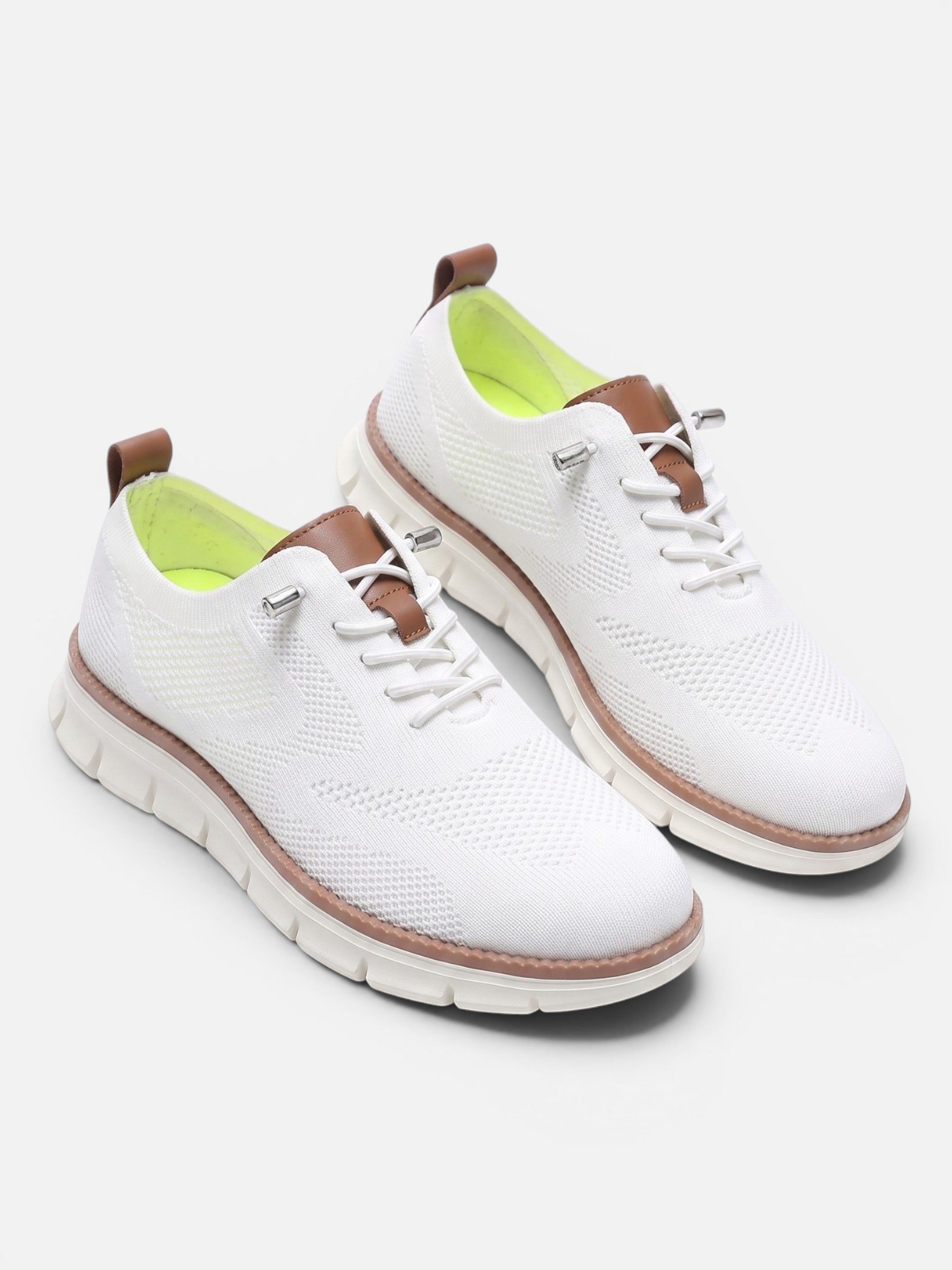 Men's Knit Lace-Up Chunky Sole Sneakers