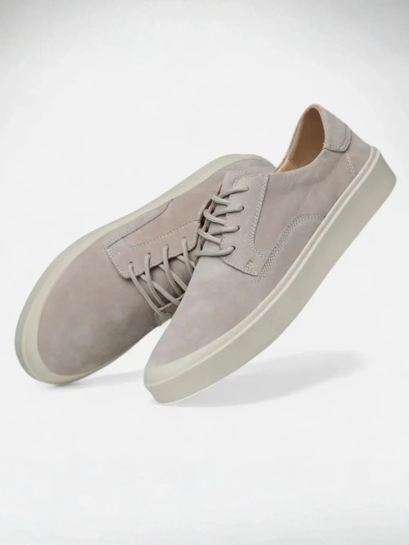 Men's Suede Lace-Up Low Top Sneakers