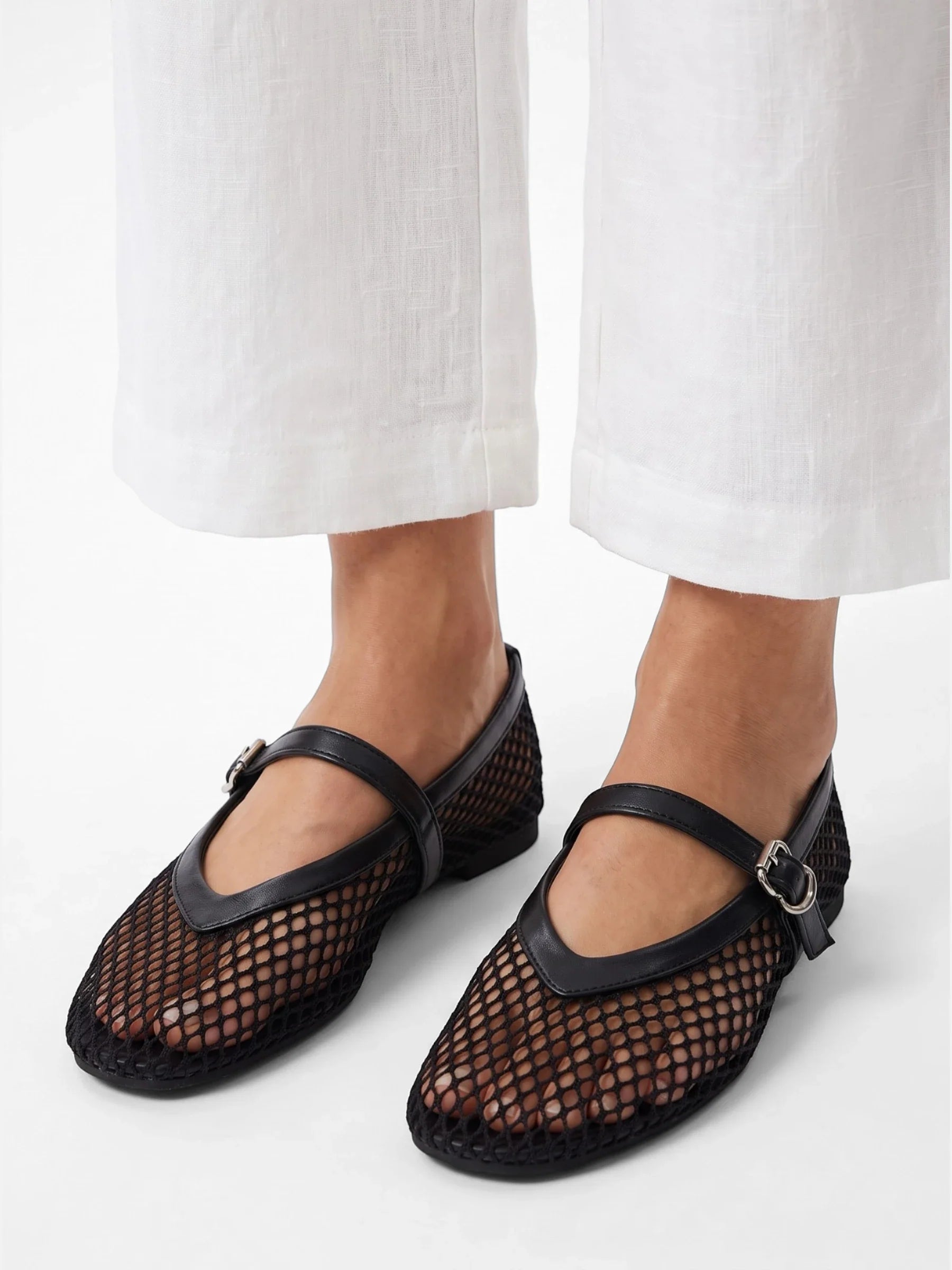 Women's Mary Jane Mesh Ballet Flats