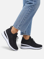 Women's Rhinestone Wedge Sneakers
