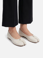 Women's Leather Split Toe Tabi Ballet Flats