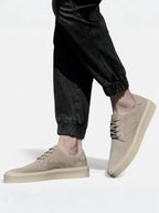 Men's Suede Lace-Up Low Top Sneakers