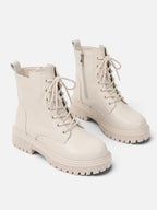 Women's Lace Up Chunky Sole Ankle Boots