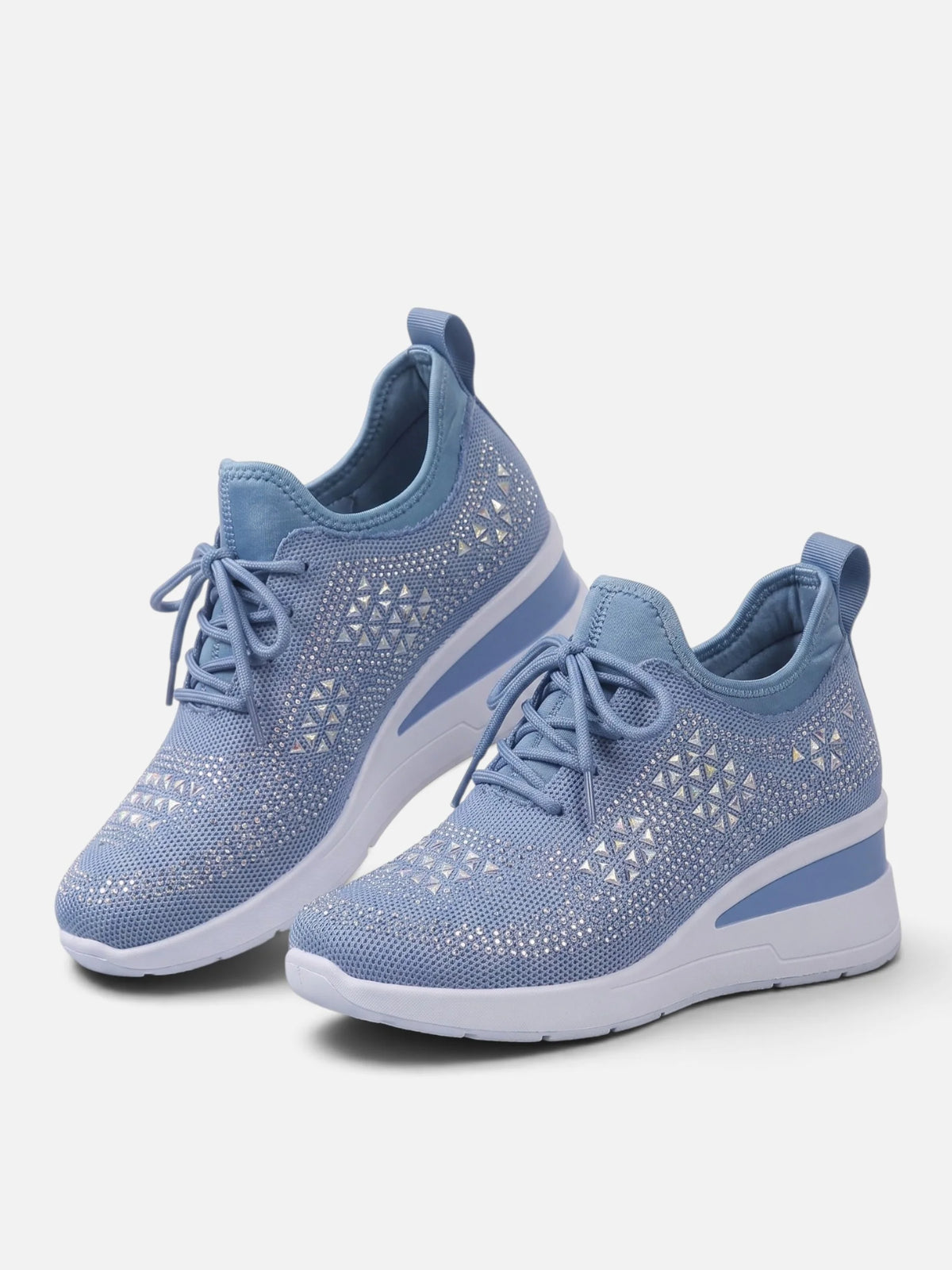 Women's Rhinestone Wedge Sneakers