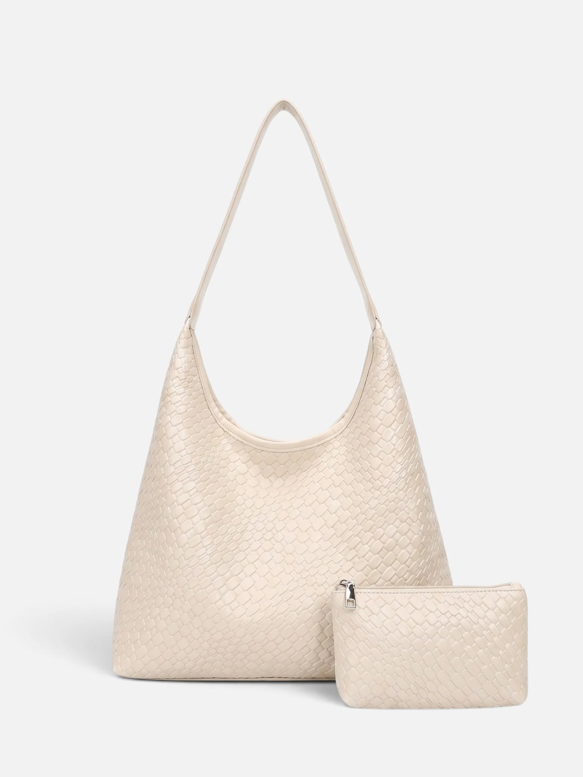 Women's Woven Hobo Bag with Pouch