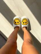 Women's Smiley Face Platform Slippers