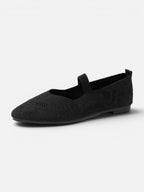 Women's Knit Pointed Toe Mary Jane Ballet Flat